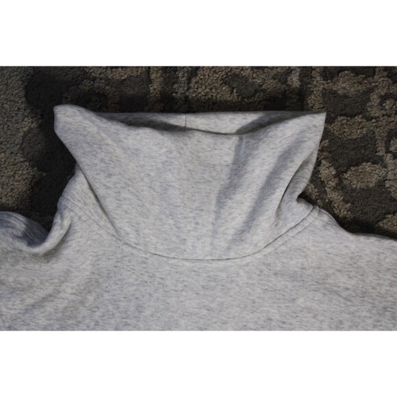 Eddie Bauer Northern Light Plush Funnel-Neck Hoodie Large Light Gray Turtleneck - Picture 3 of 11